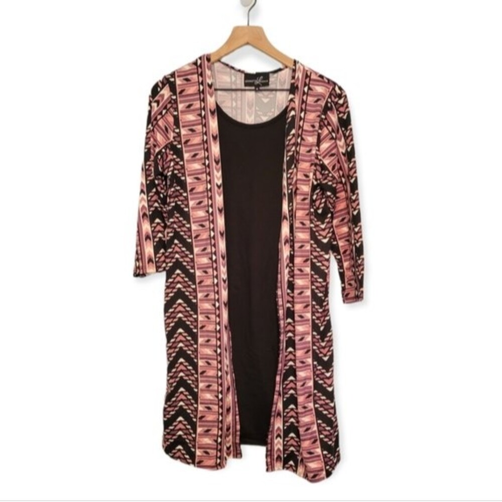 Lexington Avenue Patterned Mini Dress w/ attached Cardigan Size Medium